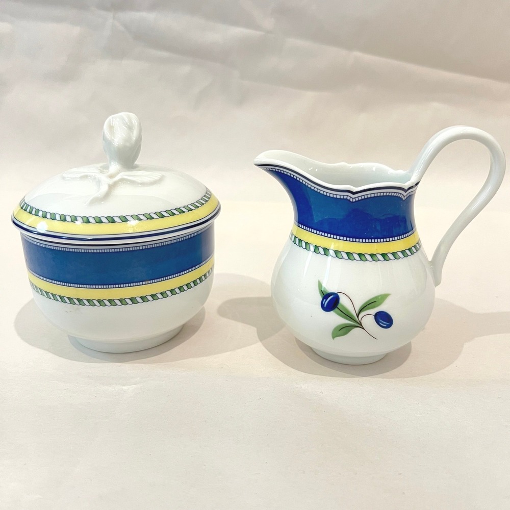 Retired Wedgwood Tuscany Tuscan Harvest Creamer Sugar Set Discontinued Pattern‎